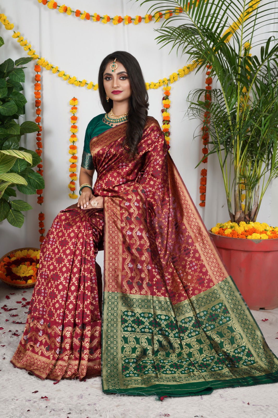  Bandhani  Patola Saree By Dhruvi Designer Pure Lichi Soft Silk Saree Catalog